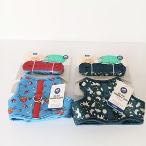 Whisker City Bundle Of 2 Adult Cat Vest Harness & Leash NWT